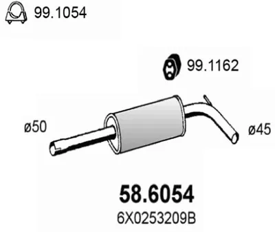 Schalldämpfer Vw LUPO I