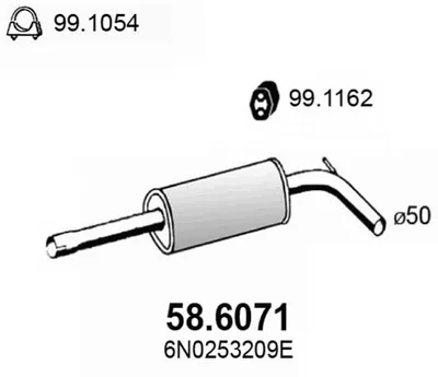 Schalldämpfer Vw POLO III · Vw POLO