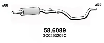 Schalldämpfer Vw PASSAT B6 · Vw PASSAT B6 Variante · Vw PASSAT CC B6