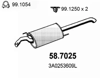 Schalldämpfer Vw PASSAT B3/B4 · Vw PASSAT B3/B4 Variante