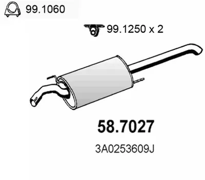 Schalldämpfer Vw PASSAT B3/B4 · Vw PASSAT B3/B4 Variante