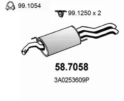 Schalldämpfer Vw PASSAT B3/B4 · Vw PASSAT B3/B4 Variante