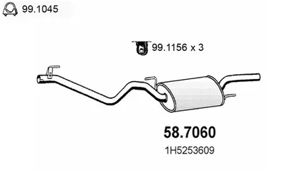 Schalldämpfer Vw VENTO hinten