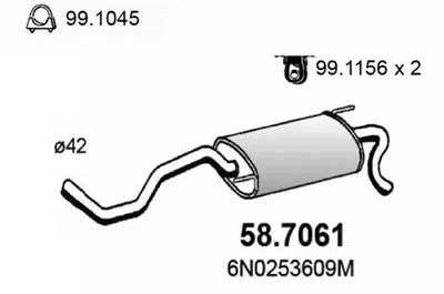 Schalldämpfer Vw POLO hinten
