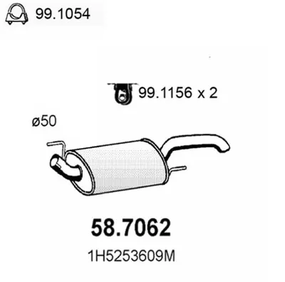 Schalldämpfer Vw VENTO hinten