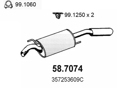 Schalldämpfer Vw PASSAT B3/B4 · Vw PASSAT B3/B4 Variante