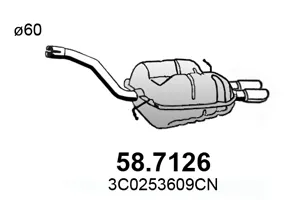 Schalldämpfer Vw PASSAT B6 · Vw PASSAT B6 Variante · Vw PASSAT CC B6