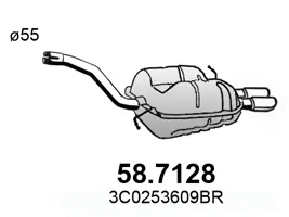 Späterer Schalldämpfer ASSO 58.7128