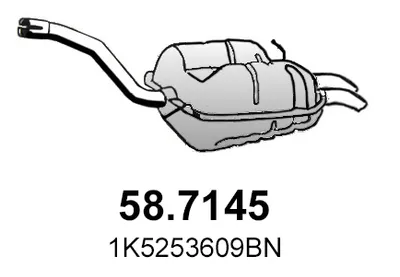 Schalldämpfer Skoda OCTAVIA II · Skoda OCTAVIA II Combi · Vw GOLF VI Variante