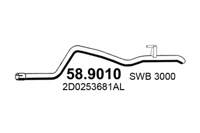 Auspuffrohr Mercedes-Benz SPRINTER 2-t Plattform/Chassis · Mercedes-Benz SPRINTER 2-t Van · Mercedes-Benz SPRINTER 2-t Bus