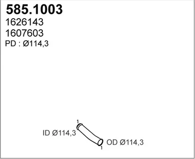 Auspuffrohr ASSO 585.1003