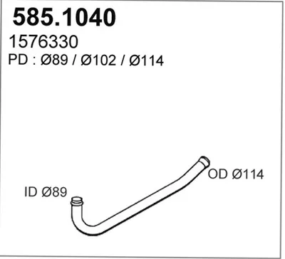 Auspuffrohr ASSO 585.1040