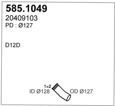 Auspuffrohr ASSO 585.1049
