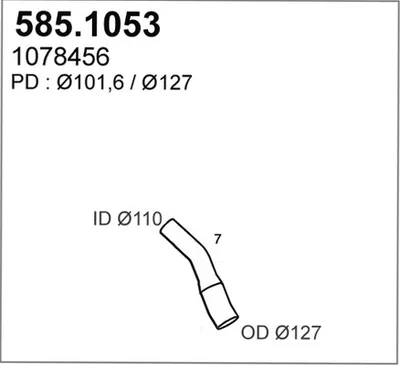Auspuffrohr ASSO 585.1053