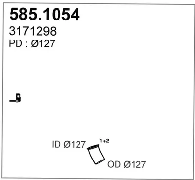Auspuffrohr ASSO 585.1054