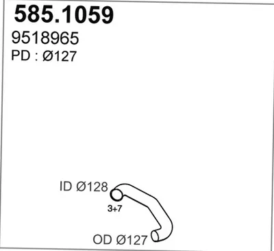 Auspuffrohr ASSO 585.1059