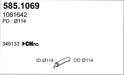 Auspuffrohr ASSO 585.1069