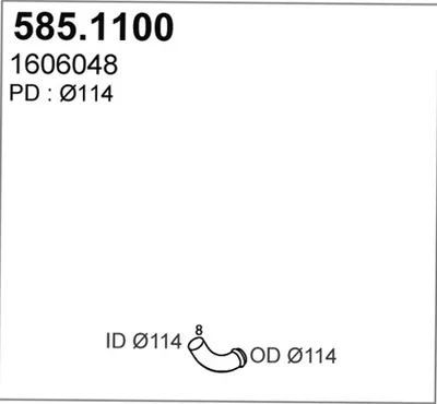 Auspuffrohr ASSO 585.1100