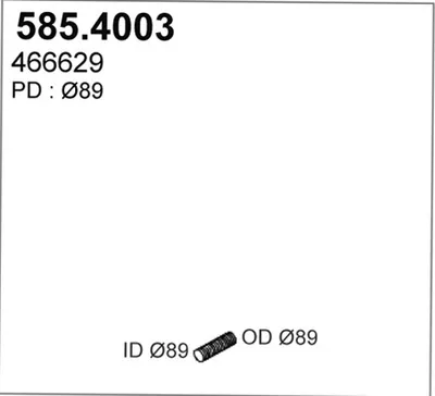 Flexible Verbindung, Abgas ASSO 585.403