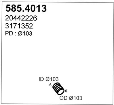 Flexible Verbindung, Abgas ASSO 585.4013