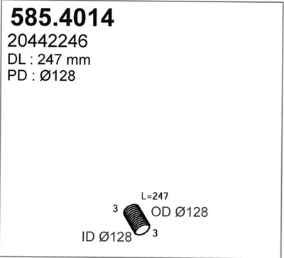 Flexible Verbindung, Abgas ASSO 585.4014