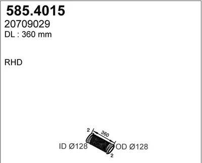 Flexible Verbindung, Abgas ASSO 585.4015