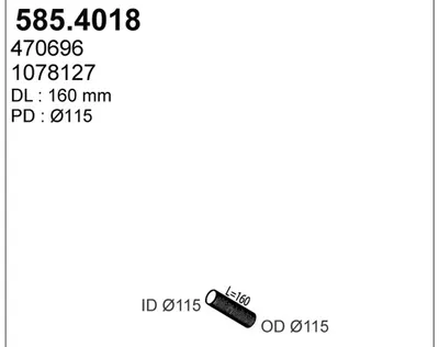 Flexible Verbindung, Abgas ASSO 585.4018