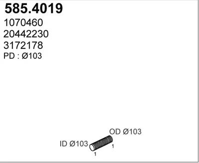 Flexible Verbindung, Abgas ASSO 585.4019