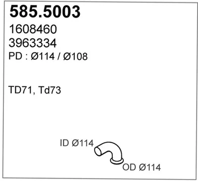 Auspuffrohr ASSO 585.5003