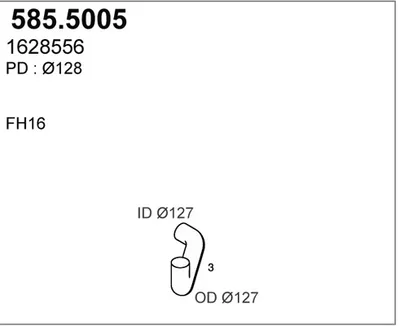 Auspuffrohr ASSO 585,5005
