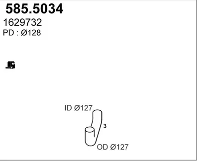 Auspuffrohr ASSO 585.5034