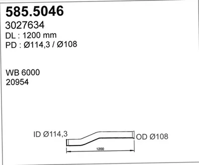 Auspuffrohr ASSO 585.5046