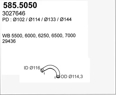 Auspuffrohr ASSO 585.5050
