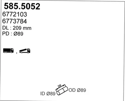 Auspuffrohr ASSO 585.5052