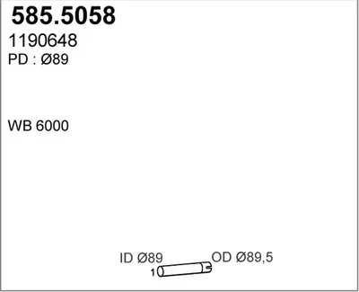 Auspuffrohr ASSO 585.5058