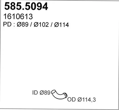 Auspuffrohr ASSO 585.5094