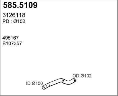Auspuffrohr ASSO 585,5109