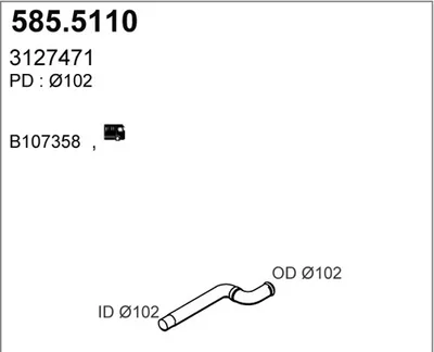 Auspuffrohr ASSO 585,5110