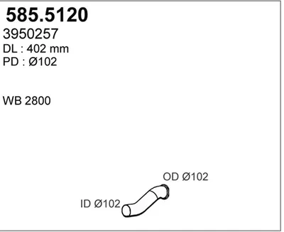 Auspuffrohr ASSO 585,5120