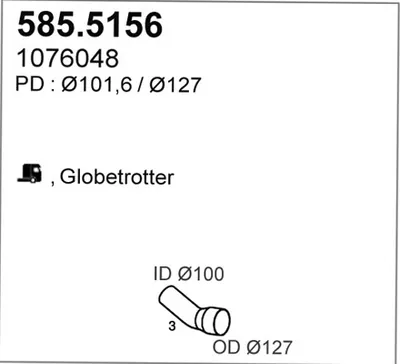 Auspuffrohr ASSO 585.5156