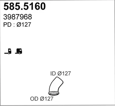 Auspuffrohr ASSO 585,5160