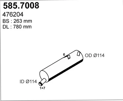 Zentral- und Oberschalldämpfer ASSO 585.7008