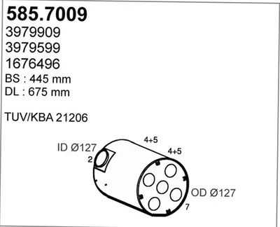Zentral-/Außenschalldämpfer ASSO 585.709