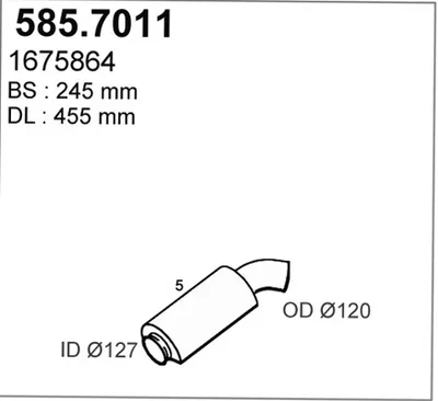 Zentral-/Außenschalldämpfer ASSO 585.7011