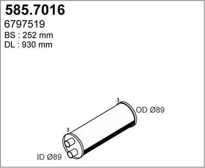 Zentral- und Außenschalldämpfer ASSO 585.7016