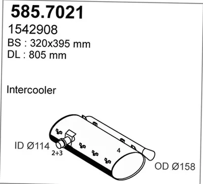 Zentral-/Außenschalldämpfer ASSO 585.7021