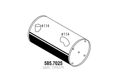 Zentral-/Außenschalldämpfer ASSO 585.7025