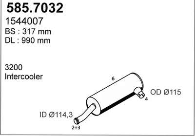 Zentral- und Oberschalldämpfer ASSO 585.7032