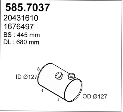 Zentral- und Oberschalldämpfer ASSO 585.7037