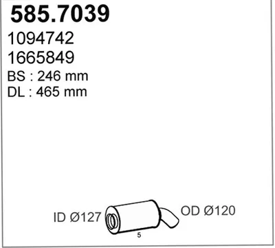 Zentral- und Außenschalldämpfer ASSO 585.7039